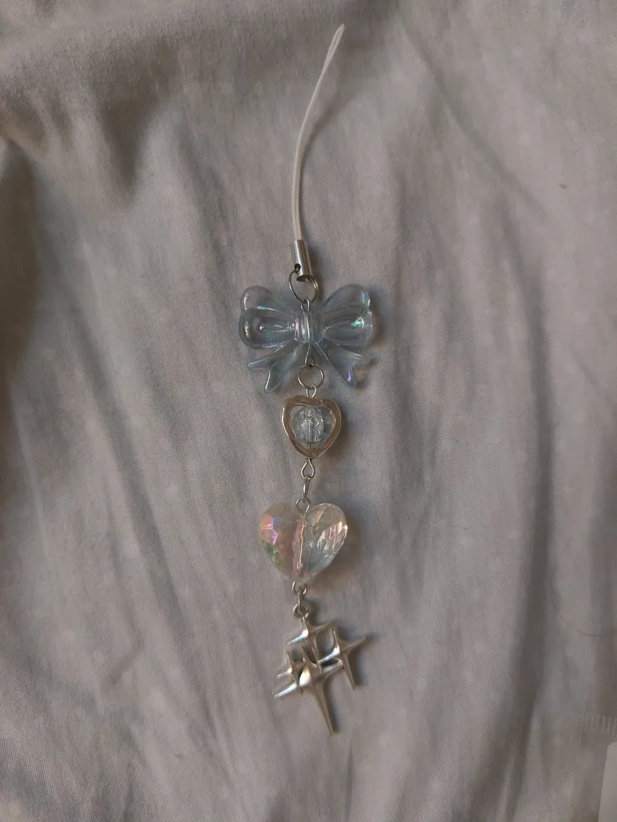 Cute Phone Charm - Bow & Hearts thumbnail
