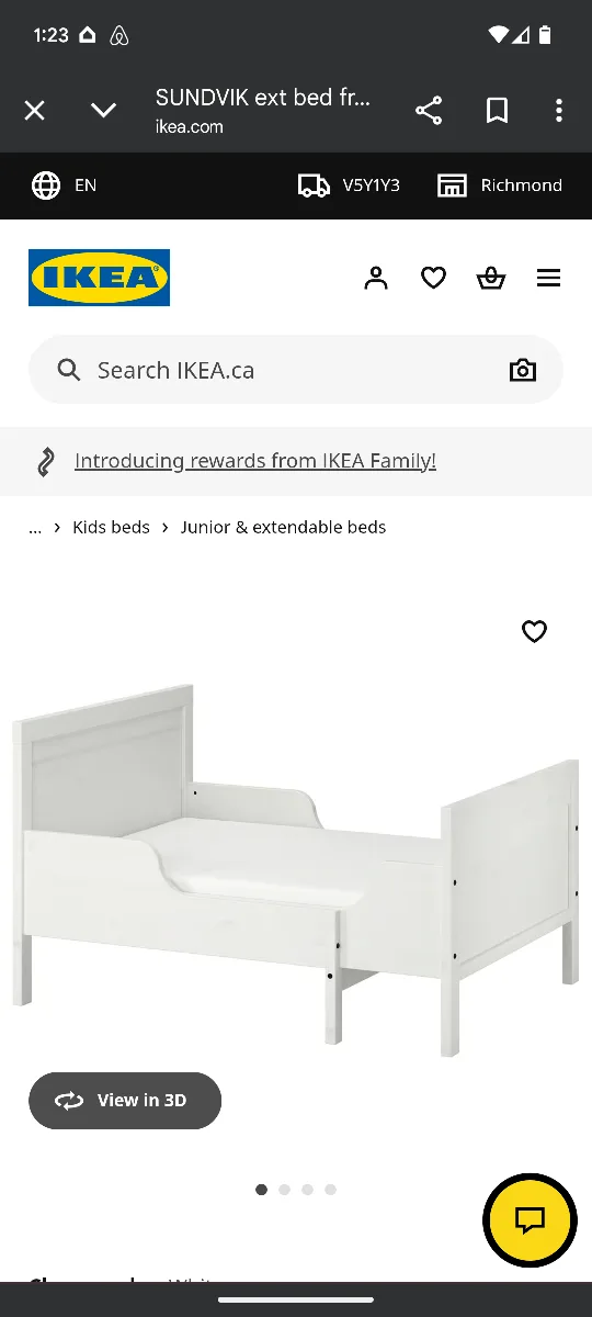 IKEA Sundvik Extendable Bed - White thumbnail