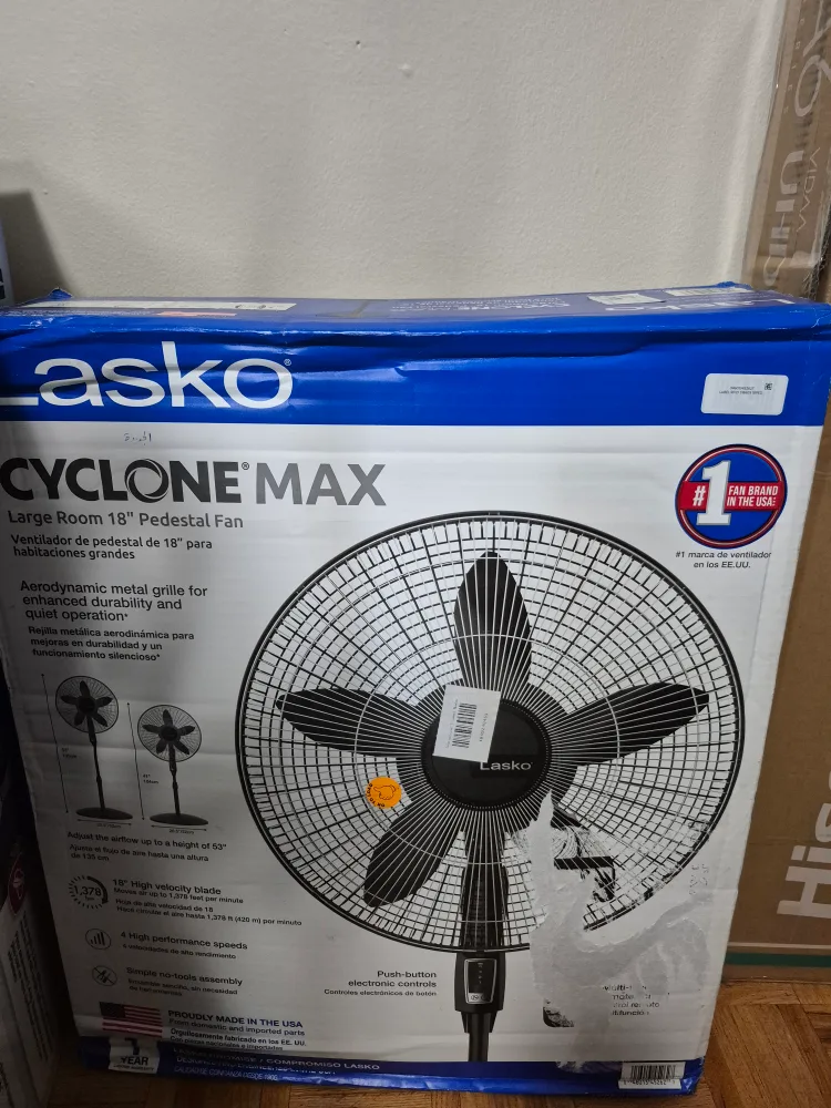 Lasko Cyclone Max 18" Pedestal Fan - NEW thumbnail