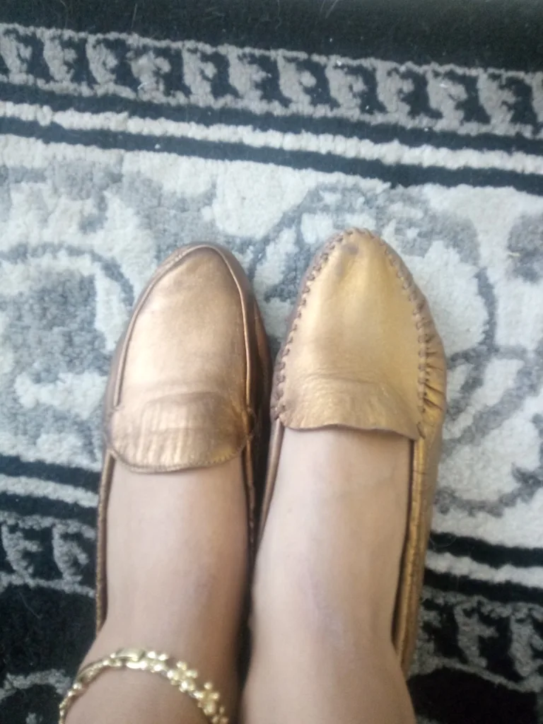 Bronze Leather Loafers - Size 7 thumbnail