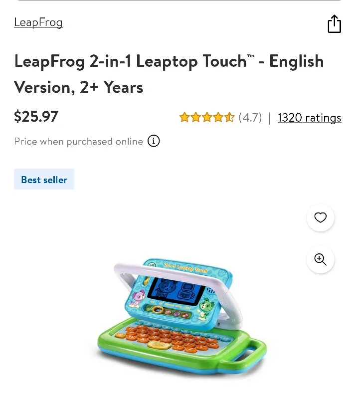 LeapFrog 2-in-1 LeapTop Touch thumbnail