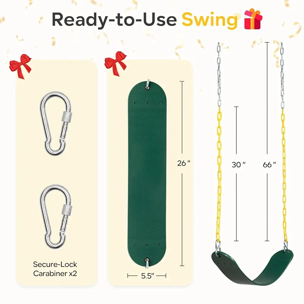 Heavy Duty Outdoor Backyard Swing Seat for Kids and Adults thumbnail