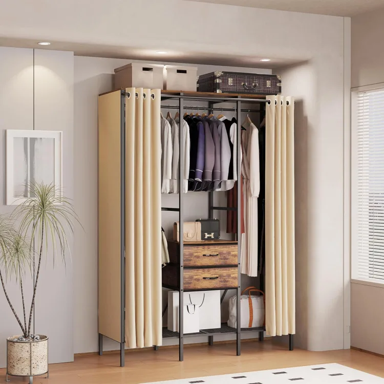 Heavy Duty Garment Rack 59 Inch Wide Large Closet Organizer NEW thumbnail