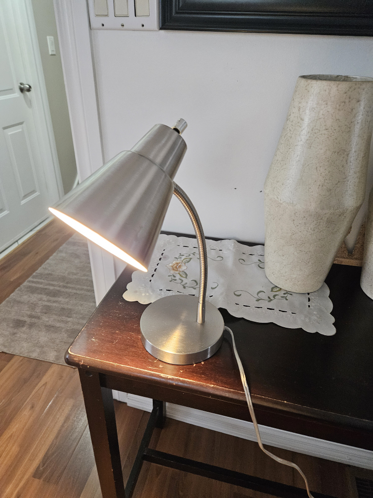 Silver Desk Lamp
