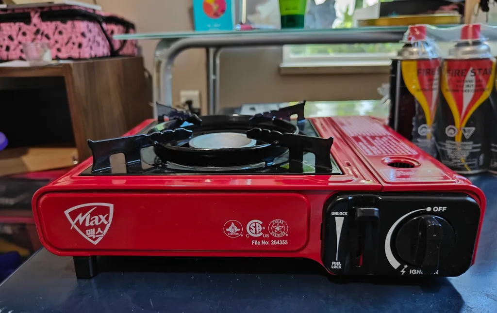 Max Portable Butane Stove with Takoyaki Pan & Fuel image indicator(4)