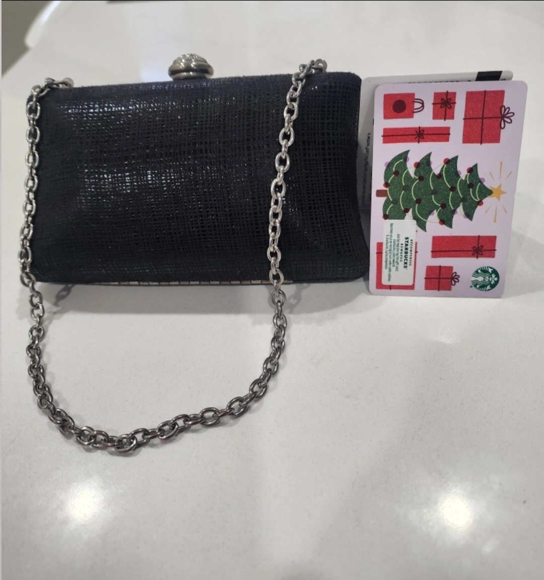 Black Clutch with Chain - photo 2