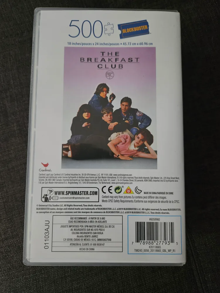 Breakfast Club 500 Piece Puzzle Blockbuster Edition Sealed image indicator(4)