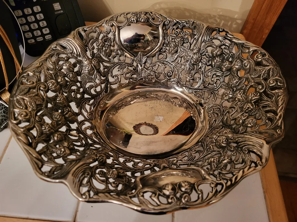 Silver Plated Vintage Decorative Bowl thumbnail