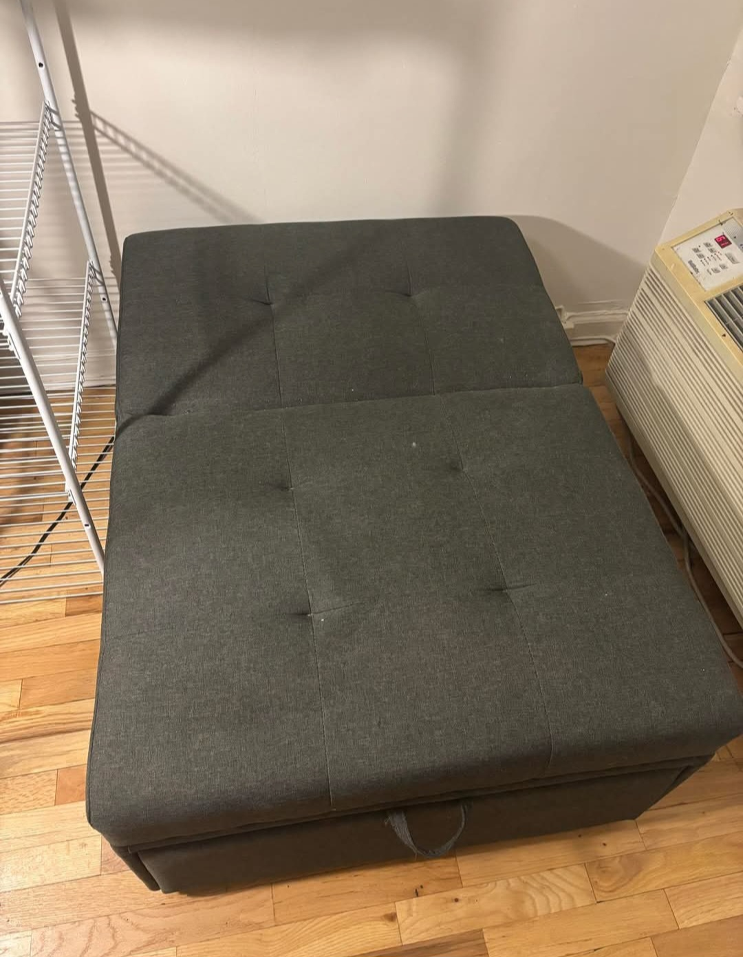 Gray Ottoman Sleeper Bed