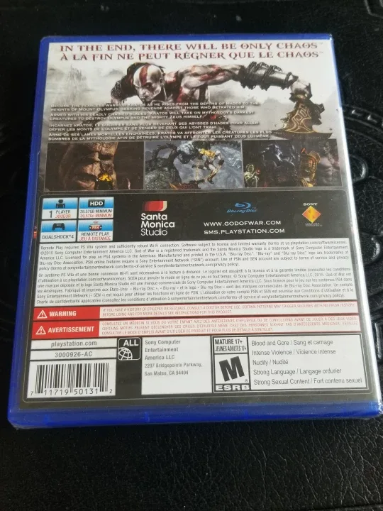 SEALED PlayStation 4 God Of War 3 Remastered Ps4 image indicator(2)