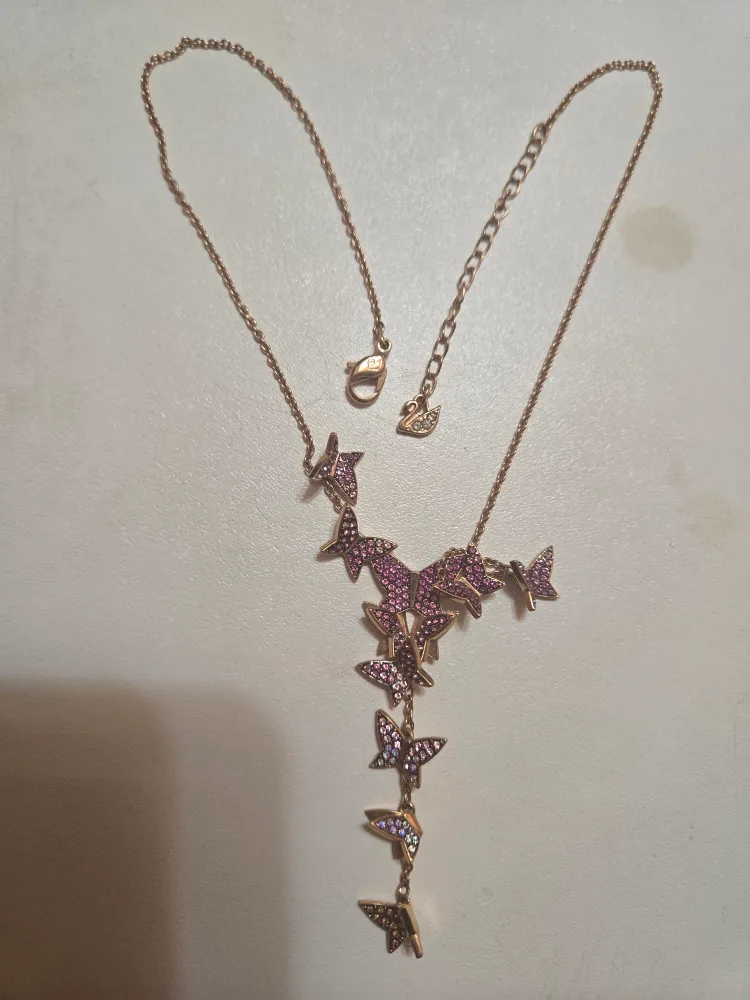 Swarovski Rose Gold Butterfly Necklace thumbnail