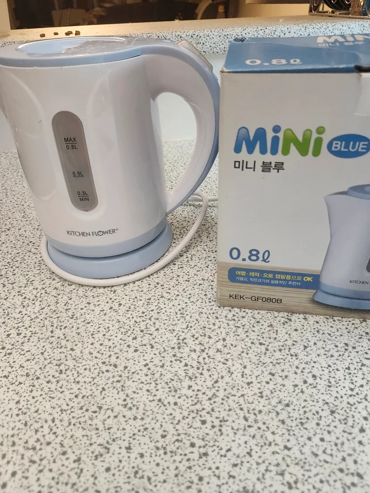 Kitchen Flower Mini Blue Kettle - 0.8L thumbnail