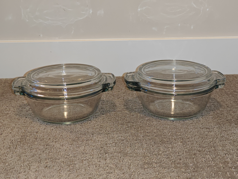 Anchor Ovenware 20 Oz Casserole Dish with Glass Lid (Set of 2)