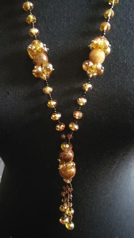 Brown Beaded Necklace (New) image indicator(2)