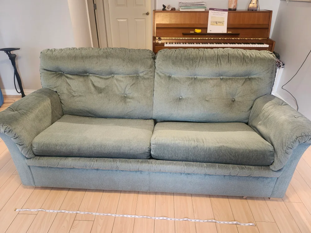 MOVING Green Sofa Bed - no mattress image indicator(2)