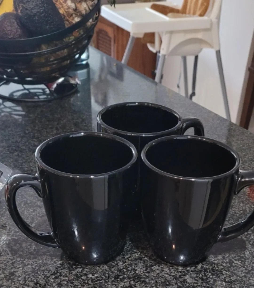 Corelle Coordinates Black Stoneware Mugs - Set of 3 image indicator(3)