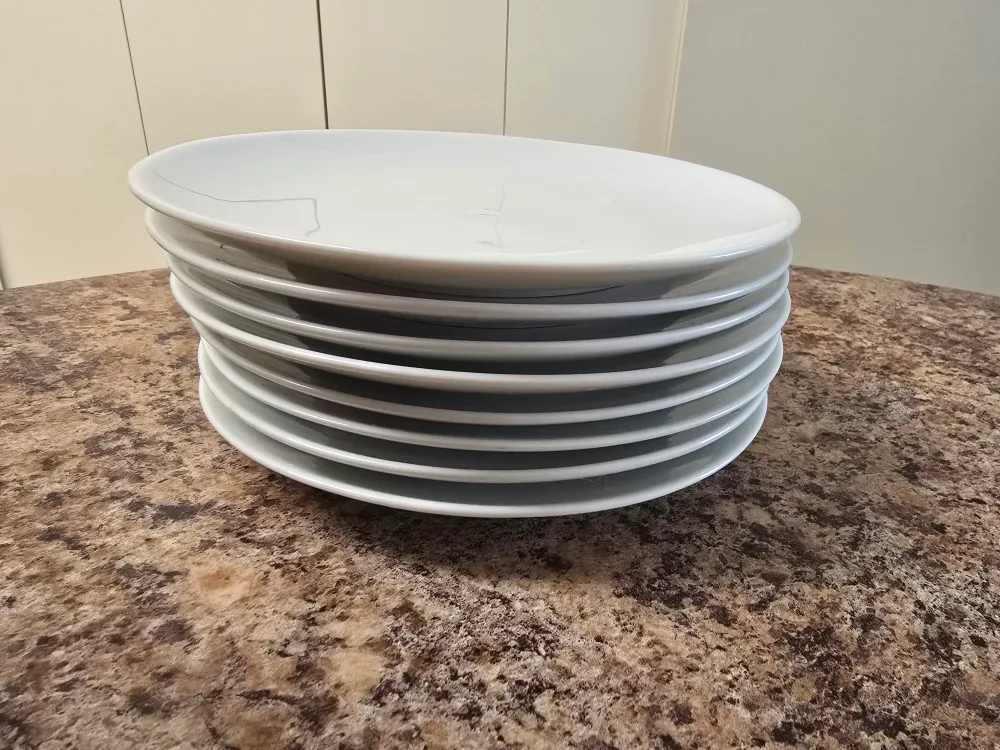 White Coupe Porcelain Side Plates (Set of 8) image indicator(2)