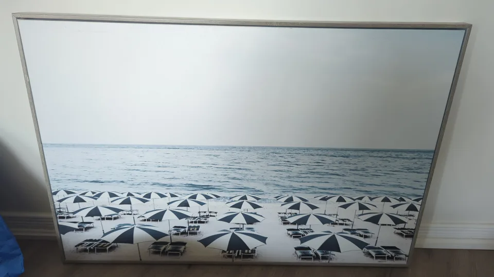 Serene Beachscape with Umbrellas Wall Art image indicator(3)