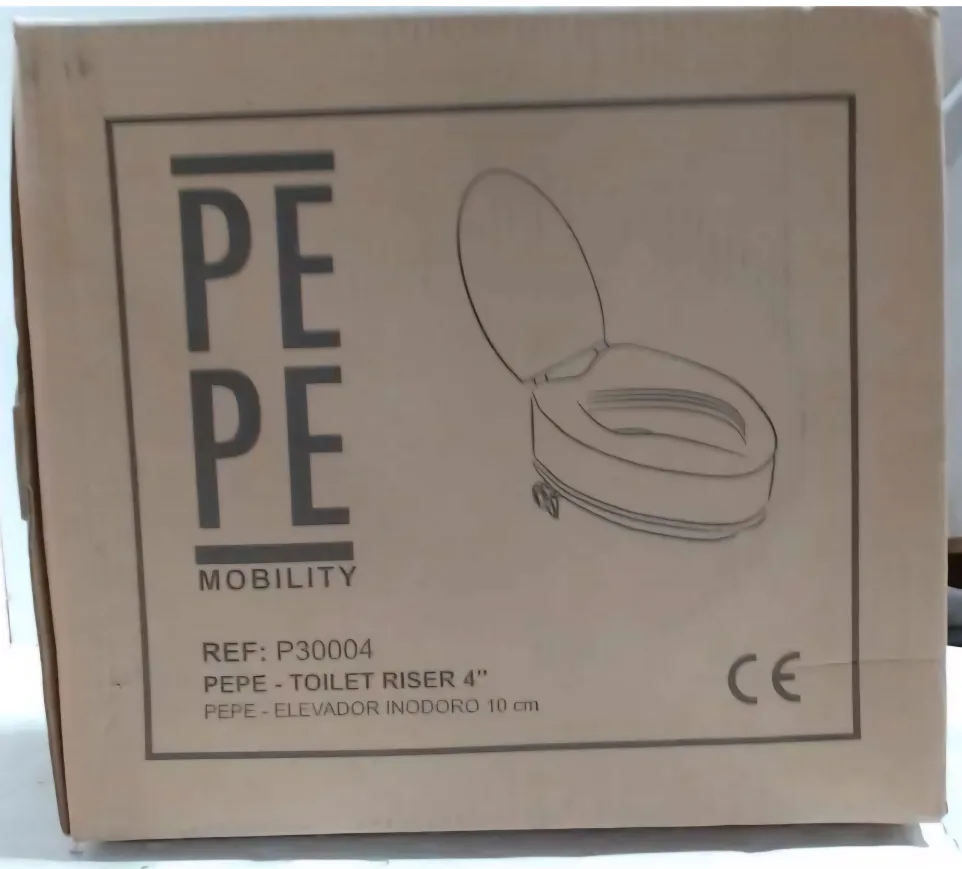 NEW in Box, 4" Toilet Seat Risers for Seniors with Lid ...sealed image indicator(2)