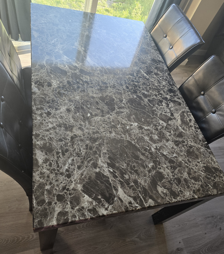 Marble Dining Table with Chairs - photo 3