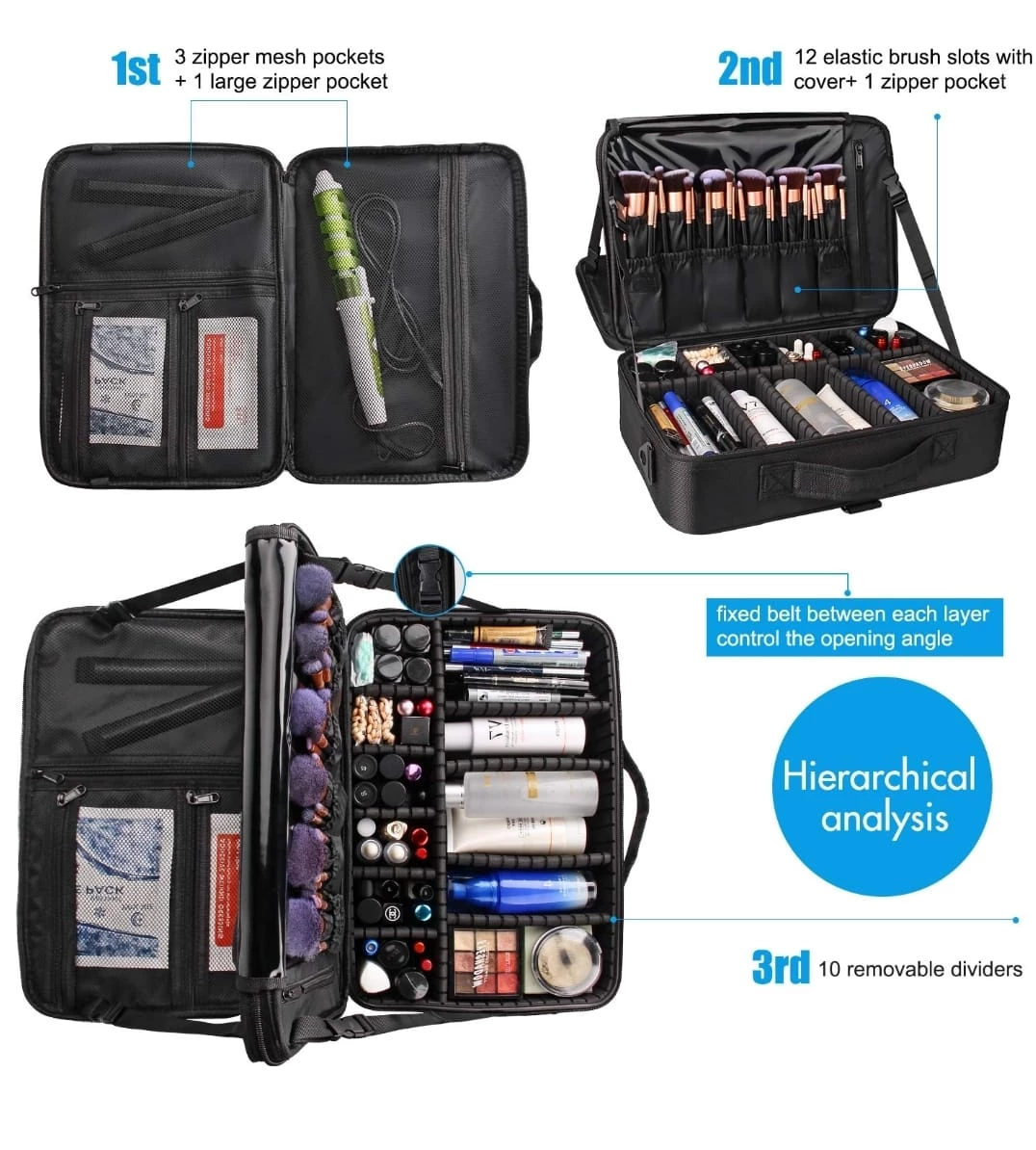 Reisover Makeup Train Case - Black - photo 2