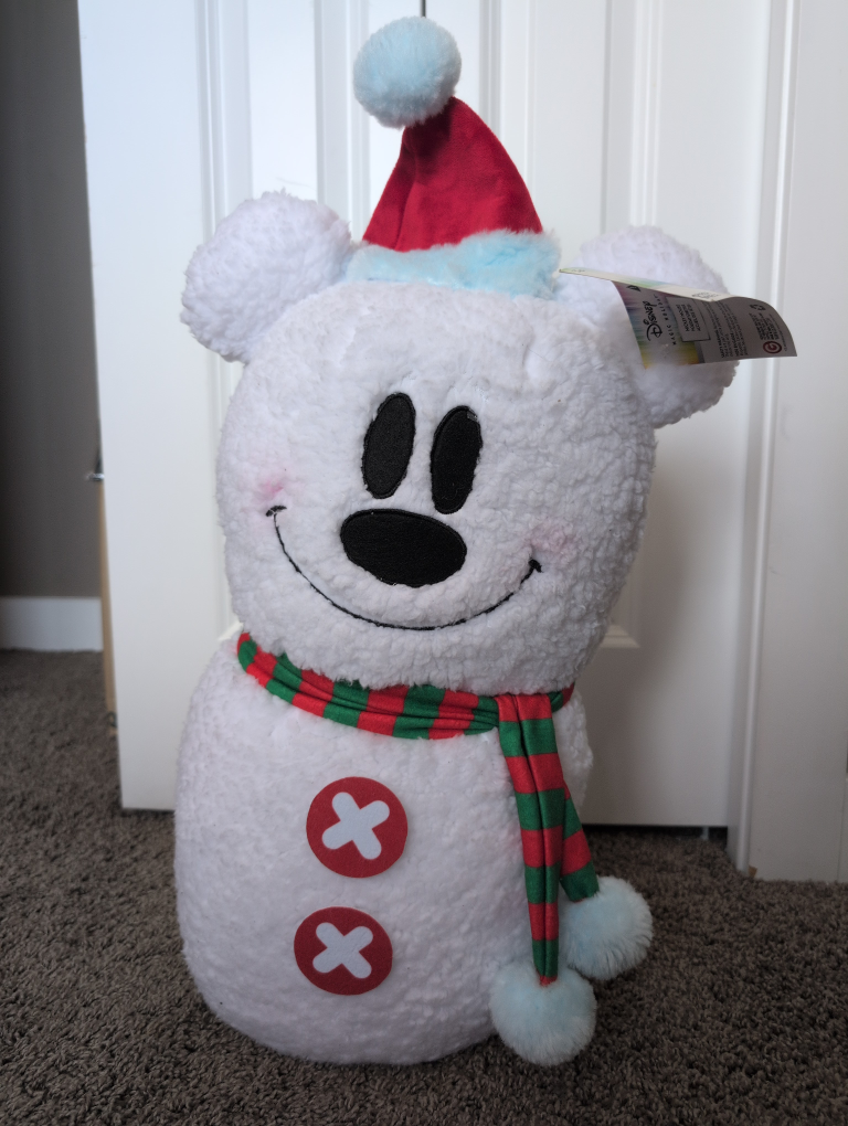 Disney Magic Holiday Mickey Mouse Snowman Plush