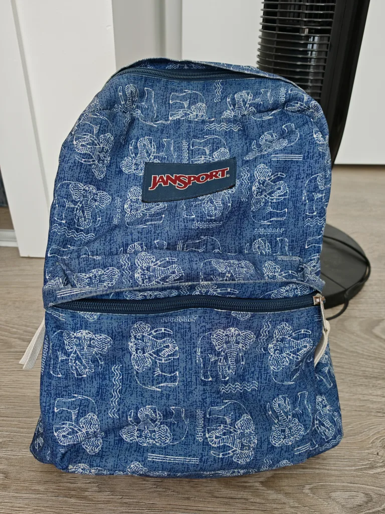 JanSport Backpack - Blue Elephant Print thumbnail
