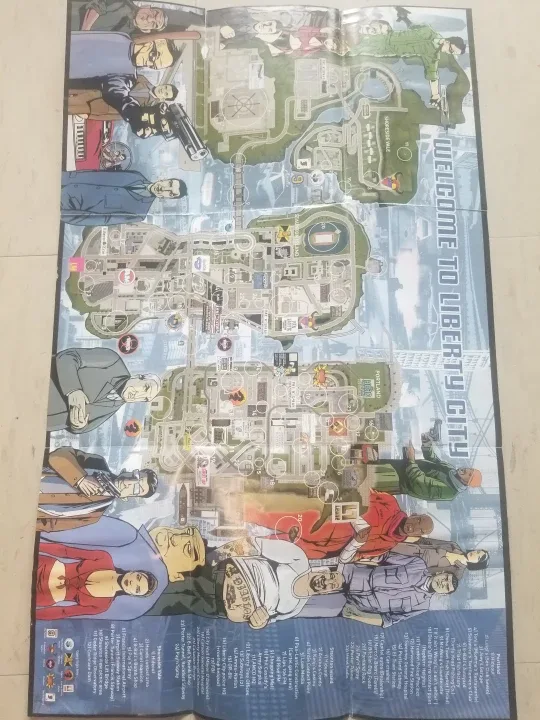 Grand Theft Auto 3 Poster - map on reverse image indicator(2)