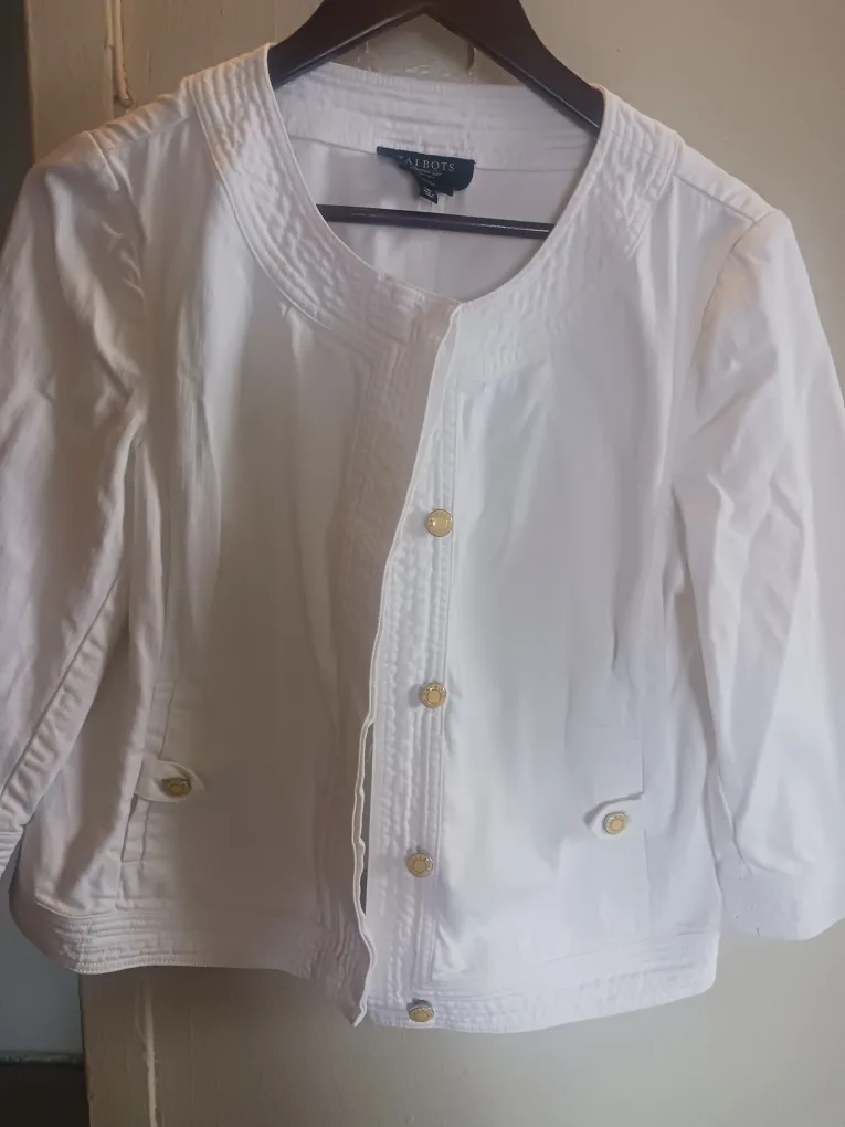 Talbots White Jacket Size 12 thumbnail
