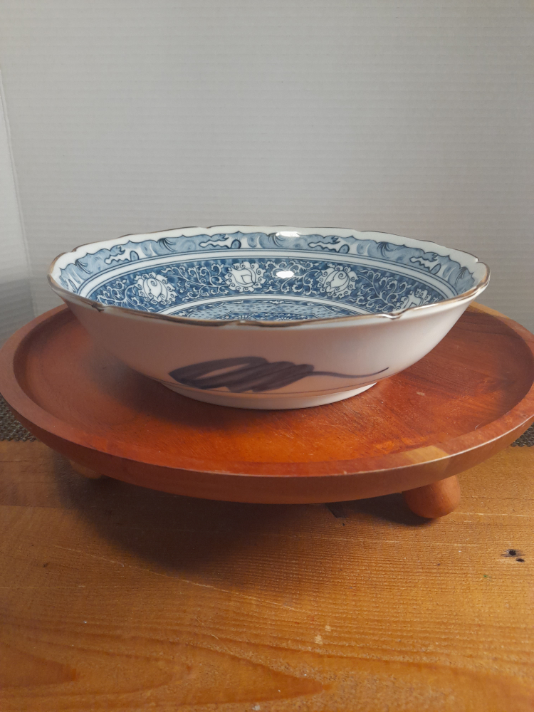 Vintage Blue & White Decorative Bowl - photo 3