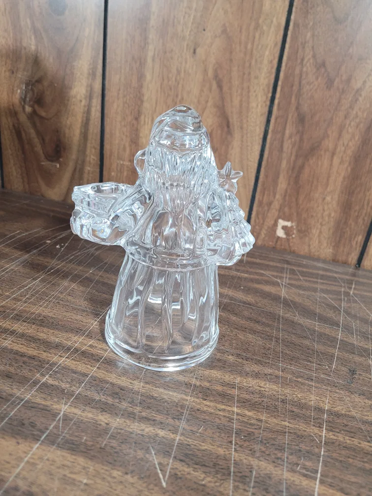 Crystal Glass Santa Claus Single Candle Holder image indicator(2)