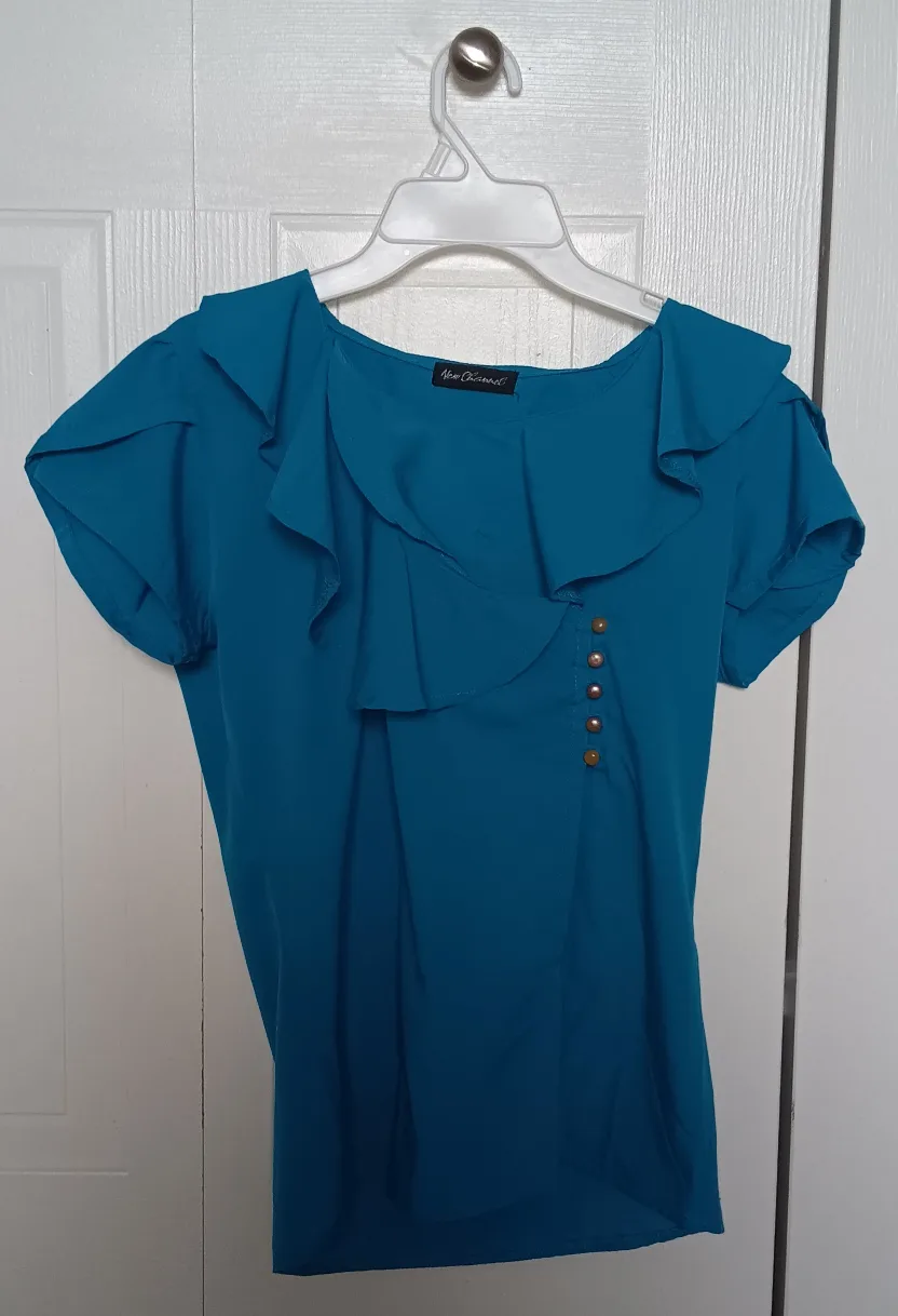 New Chicanna Teal Blouse thumbnail