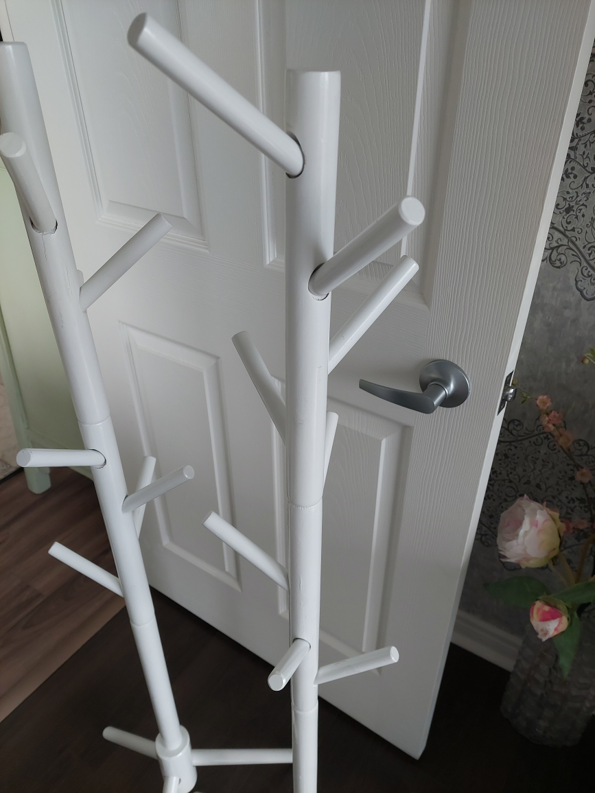 2 White Wooden Coat Rack Stands both for $30 50.5"H - photo 3
