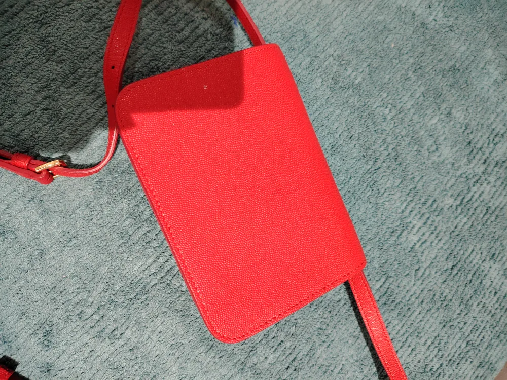 Burberry Red Leather Crossbody Bag image indicator(9)