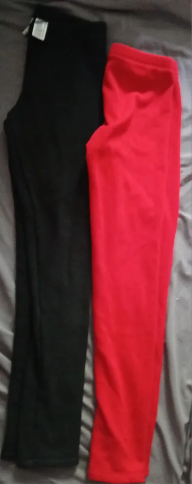 Cat & Jack Kids' Leggings - Red & Black, Size L (10/12) thumbnail