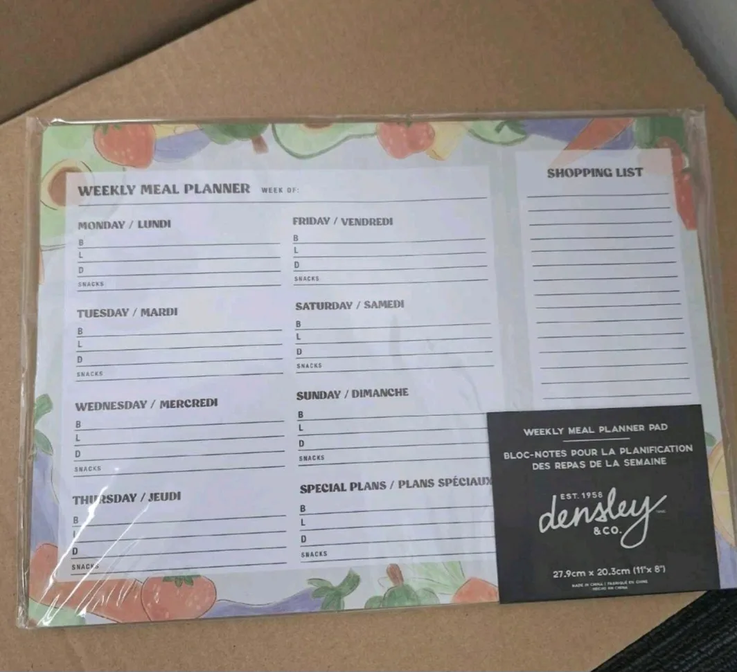 Densley & Co. Weekly Meal Planner Pad (11"x8") 🇨🇦 thumbnail