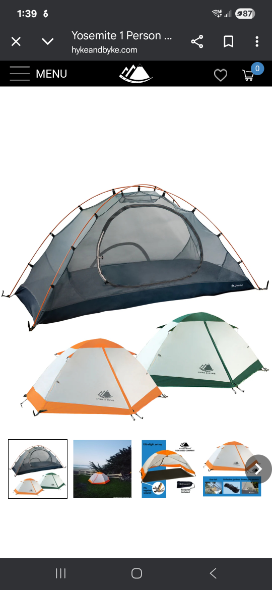 Hyke & Byke Yosemite 1P Backpacking Tent