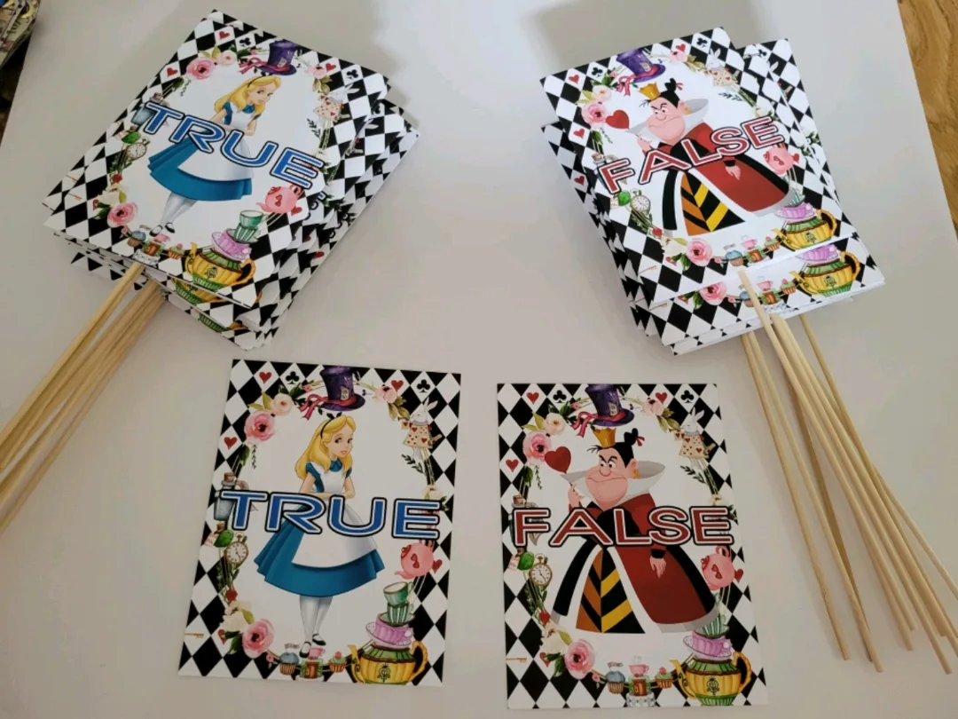 Alice in Wonderland True or False Game Props🇨🇦 thumbnail