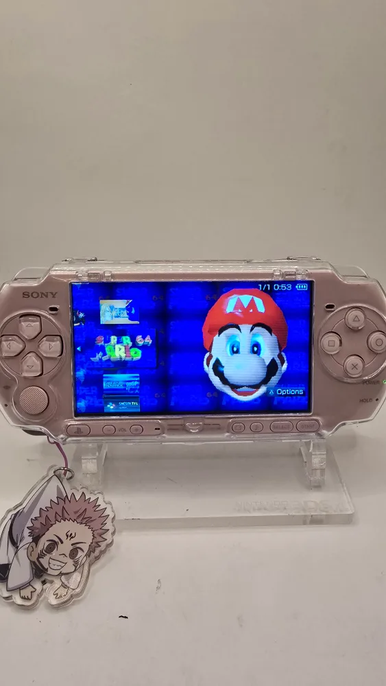 Sony PSP pink modded 128 gb sd card image indicator(8)