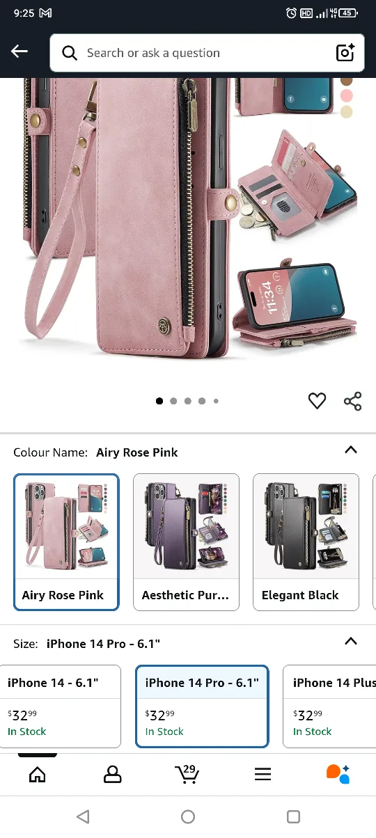 Defencase iPhone 14 Pro Max 6.7" Rose Pink Wallet Case thumbnail