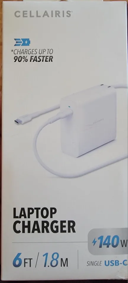 Cellairis Laptop Charger Single USB-C 140W - New - Retail $99 thumbnail