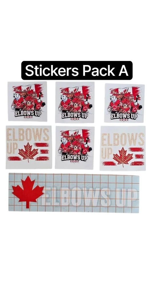 Elbows Up Canada Stickers Pack A thumbnail