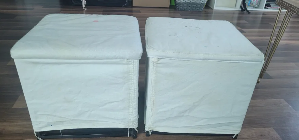 IKEA Bosnas Ottomans - Set of 2 thumbnail