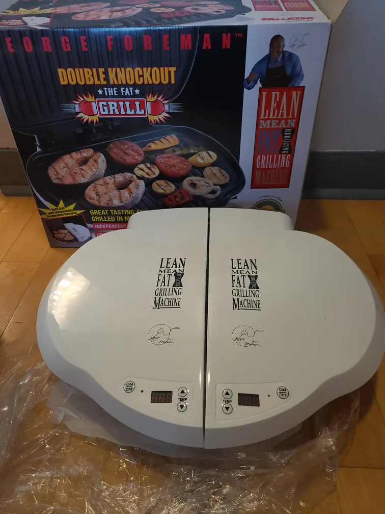 George Foreman Double Knockout Grill - New! thumbnail