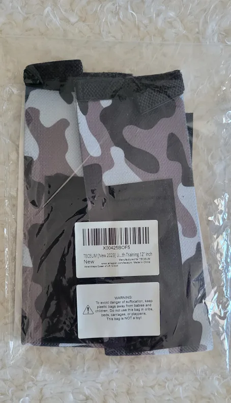 New TECEUM 12" Black Camo Wrist Wraps image indicator(2)