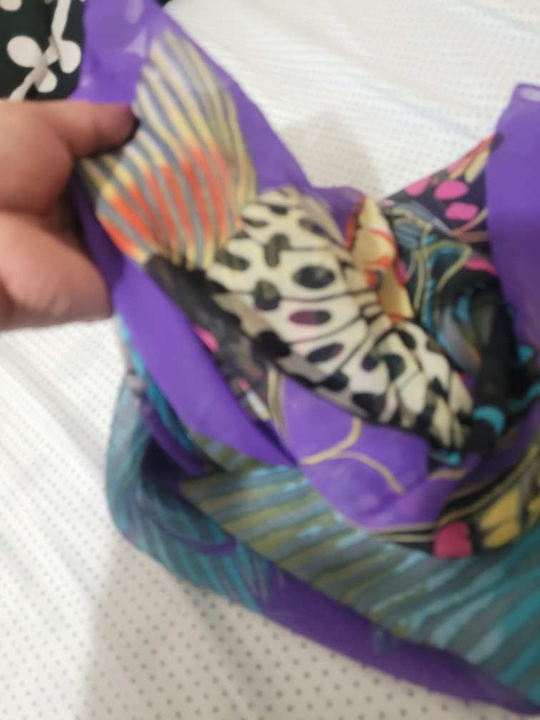 Purple Butterfly Print Scarf - photo 2