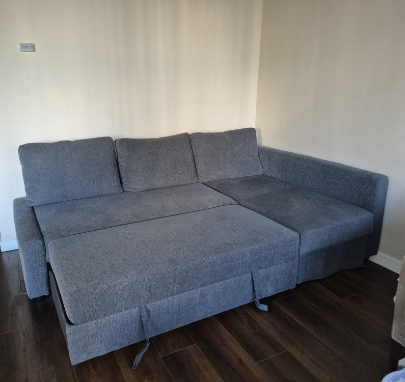 Grey Sectional Sofa bed with Storage - photo 2