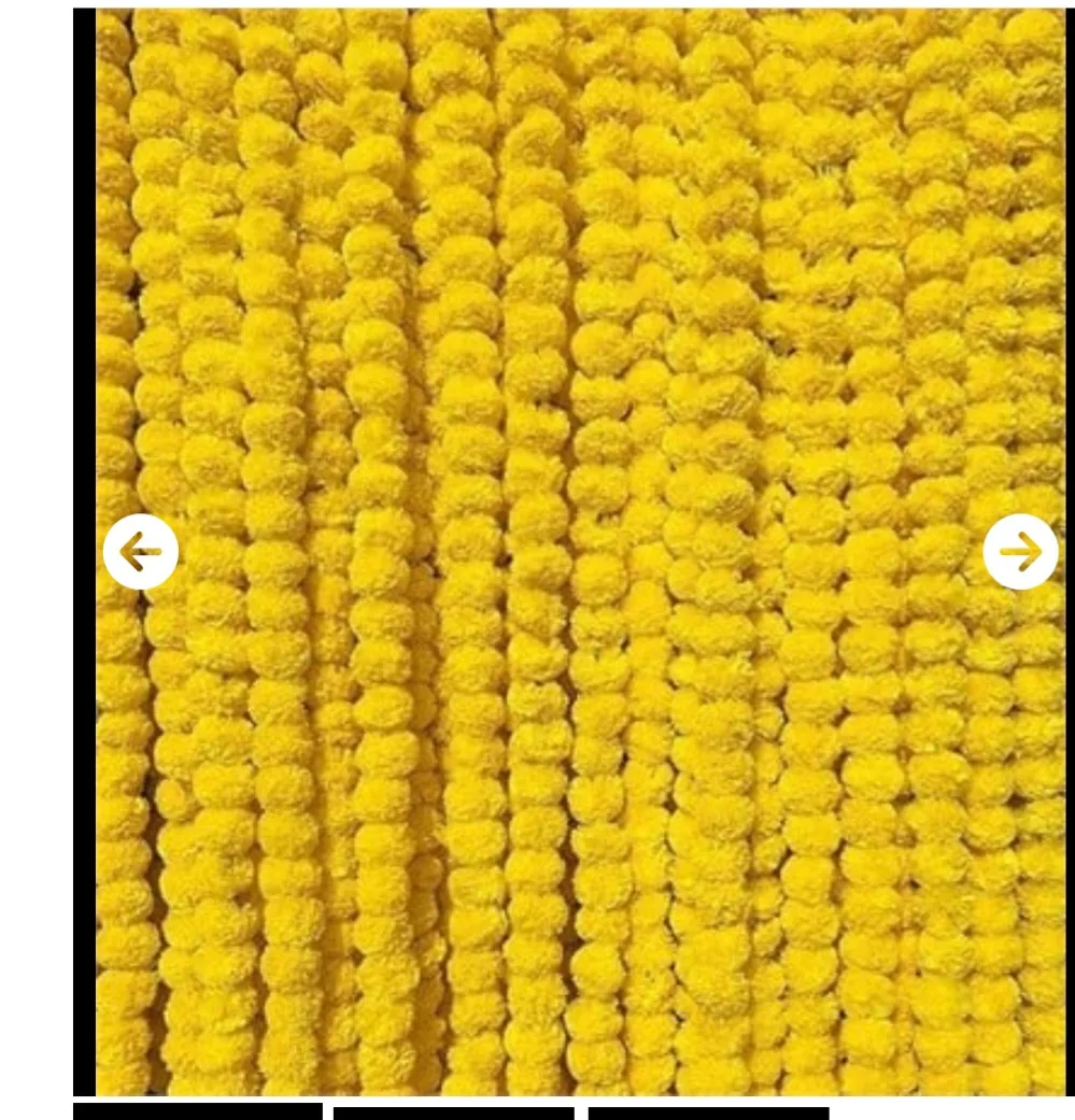 New Yellow Marigold Garland -5ft each -7 bags -70 Garlands Total thumbnail