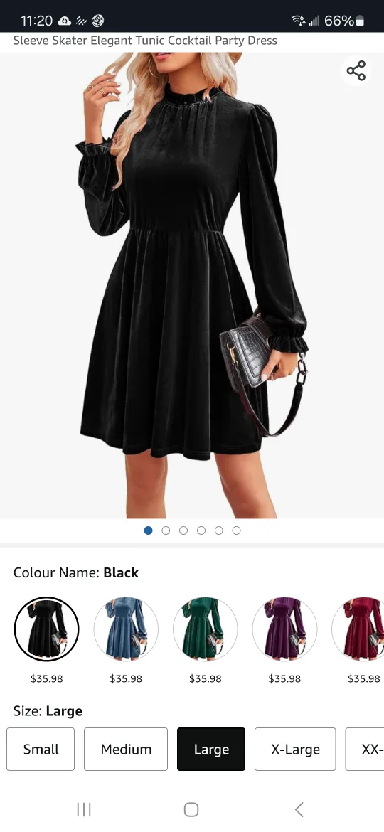 Black velvet dress thumbnail