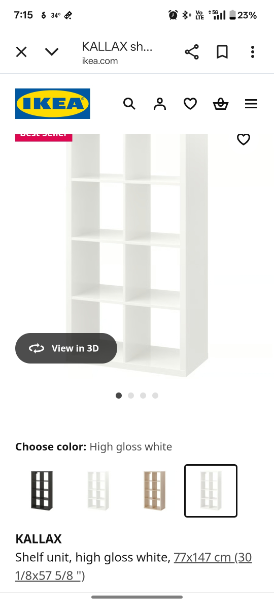 IKEA Kallax Shelf Unit 4✘2 with 2 drawers - photo 2